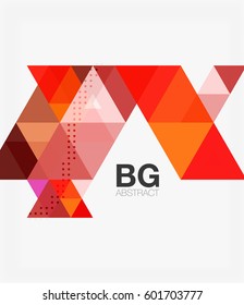 Vector abstract colorful triangle repetition. Vector template background for workflow layout, diagram, number options or web design