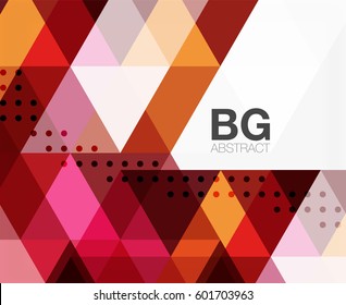 Vector abstract colorful triangle repetition. Vector template background for workflow layout, diagram, number options or web design