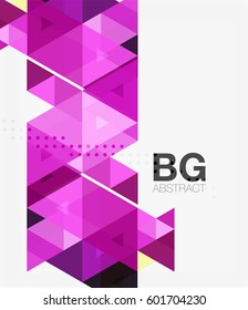 Vector abstract colorful triangle repetition. Vector template background for workflow layout, diagram, number options or web design
