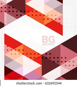 Repetición de triángulo colorido abstracto vectorial. Fondo de plantilla de vector para diseño de flujo de trabajo, diagrama, opciones de número o diseño web