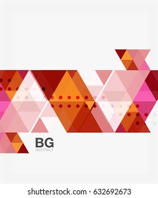 Repetición de triángulo colorido abstracto vectorial. Fondo de plantilla de vector para diseño de flujo de trabajo, diagrama, opciones de número o diseño web
