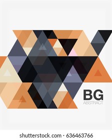Vector abstract colorful triangle repetition. Vector template background for workflow layout, diagram, number options or web design