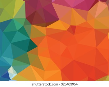 Vector abstract colorful triangles background polygons