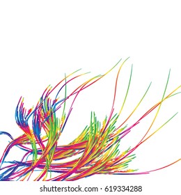 Vector Abstract Colorful Waved Lines Background