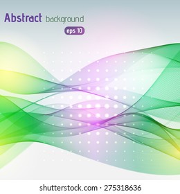 Vector abstract colorful waves background