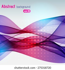 Vector abstract colorful waves background