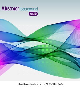Vector abstract colorful waves background