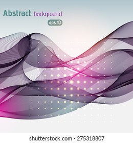Vector abstract colorful waves background