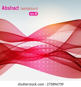 Vector abstract colorful waves background