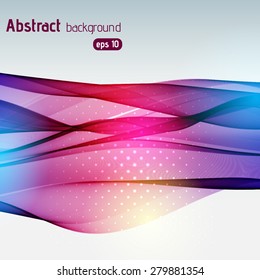 Vector abstract colorful waves background