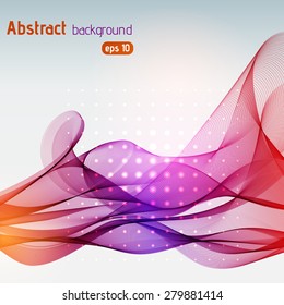 Vector abstract colorful waves background