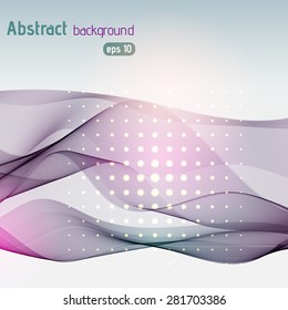 Vector abstract colorful waves background