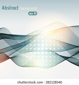Vector abstract colorful waves background