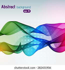 Vector abstract colorful waves background