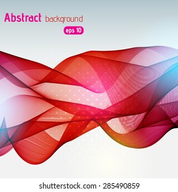 Vector abstract colorful waves background