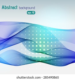 Vector abstract colorful waves background