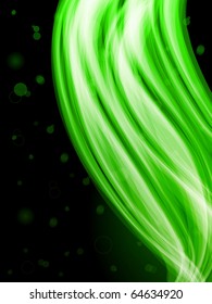 Vector - Abstract Colorful Waves on Black Background