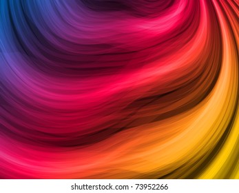 Vector - Abstract Colorful Waves on Black Background