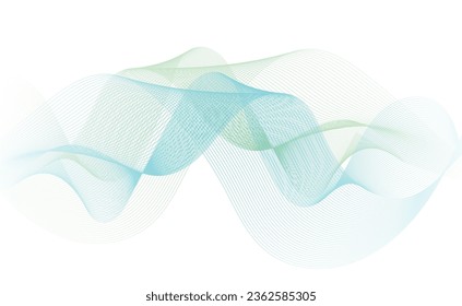 Vector abstract colorful wavy background with smooth lines, Abstract blue background with soft waves