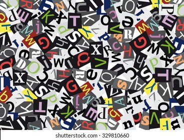 Vector Abstract Colour Alphabet in flat design
