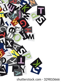 Vector Abstract Colour Alphabet in flat design