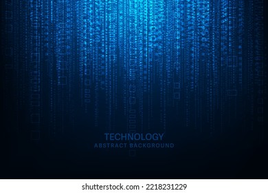 Vector abstract communication concept. Hi tech technology blue background.