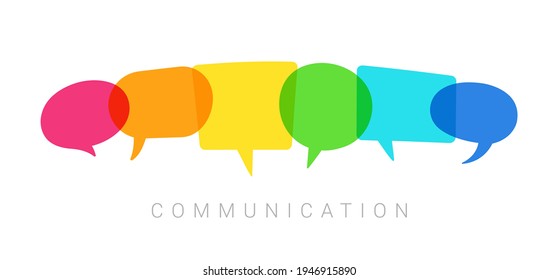 Ilustración del concepto de comunicación abstracta del vector