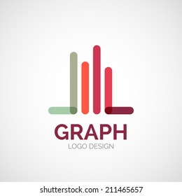 Vector abstract company logo design, business symbol concept, modern line design