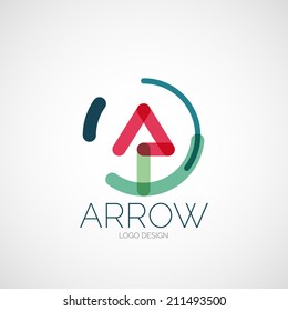 Vector abstract company logo design, business symbol concept, modern line design