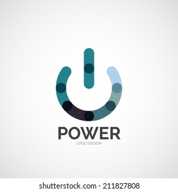 Vector abstract company logo design, business symbol concept, modern line design