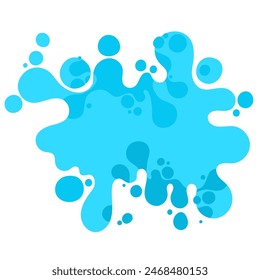 Vector abstract complex shape, fluid blotch spot image as template for background. Dynamical colored rounded backdrop.