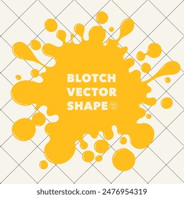 Vector abstract complex shape, fluid blotch spot image as template for background. Dynamical colored rounded backdrop with modern minimalistic pattern and copy space.