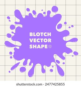 Vector abstract complex shape, fluid blotch spot image as template for background. Dynamical colored rounded backdrop with modern minimalistic pattern and copy space.