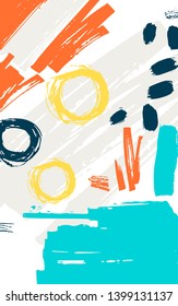 Vector  abstract composition. Colorful design for  placards, brochures, posters, covers and banners. Modern design colored hand drawn shapes. 