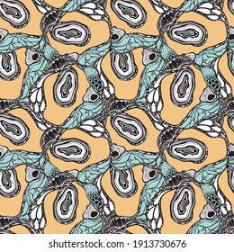 Vector Abstract Composition. Ink Engraving Style. Funky Abstract Background Pattern