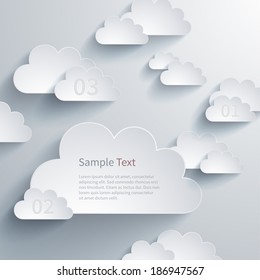 Vector Abstract Composition with Paper Clouds