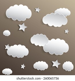 Vector Abstract Composition with Paper Clouds