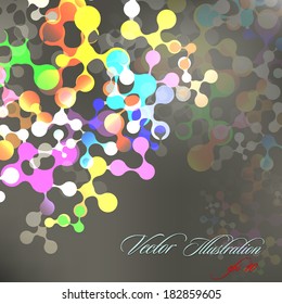 Vector Abstract Compound Molecules		 