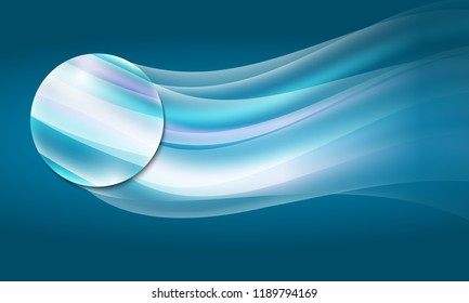Vector abstract concept illustration for  printed materials, website, promotional materials.Transparent bubble with colored veil.