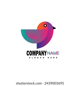 Vector  Abstract concepts, Logo Design Concepts And Emblems in Bright Gradient Colors - Phoenix Birds And Fire Icons