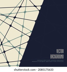 Vector abstract conceptual network spider web background.