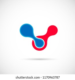 Vector abstract connection icon.