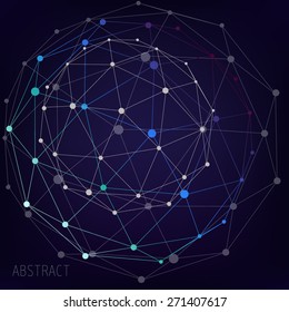  vector abstract connection points and lines on background