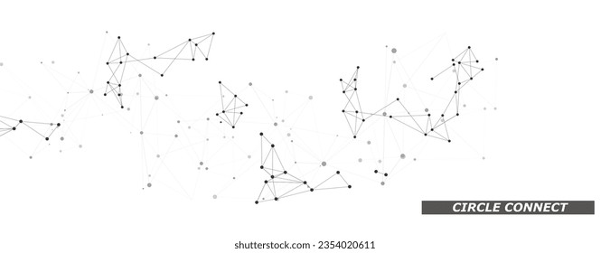 Vector abstract connextions dots and lines. low poly digital network. Modern lines background