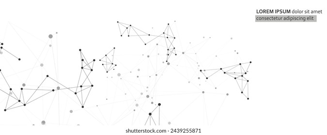 Vector abstract connextions dots and lines. low poly digital network. Modern lines background