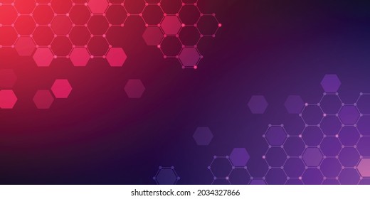 Vector abstract consisting of set hexagon futuristic technology concept background.