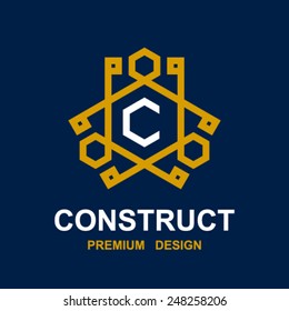 vector abstract construct pictogram design