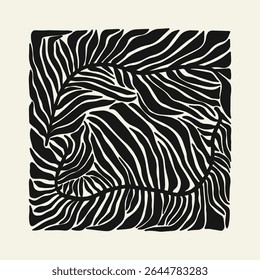 Vector abstract contemporary floral illustration. Card, poster, home decoration.