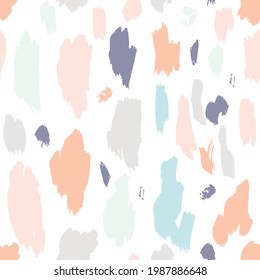 Vector abstract contemporary seamless pattern bright colorful brush 