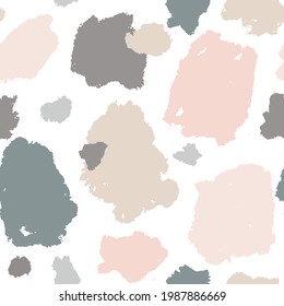 Vector abstract contemporary seamless pattern bright colorful brush modern